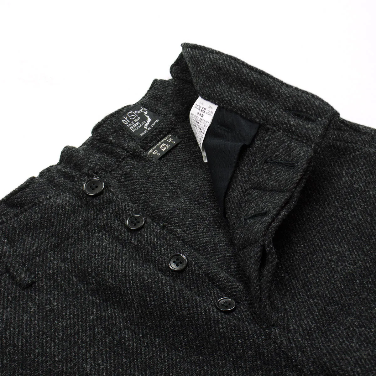 orSlow - French Work Pants - Charcoal Gray Merino Wool Twill