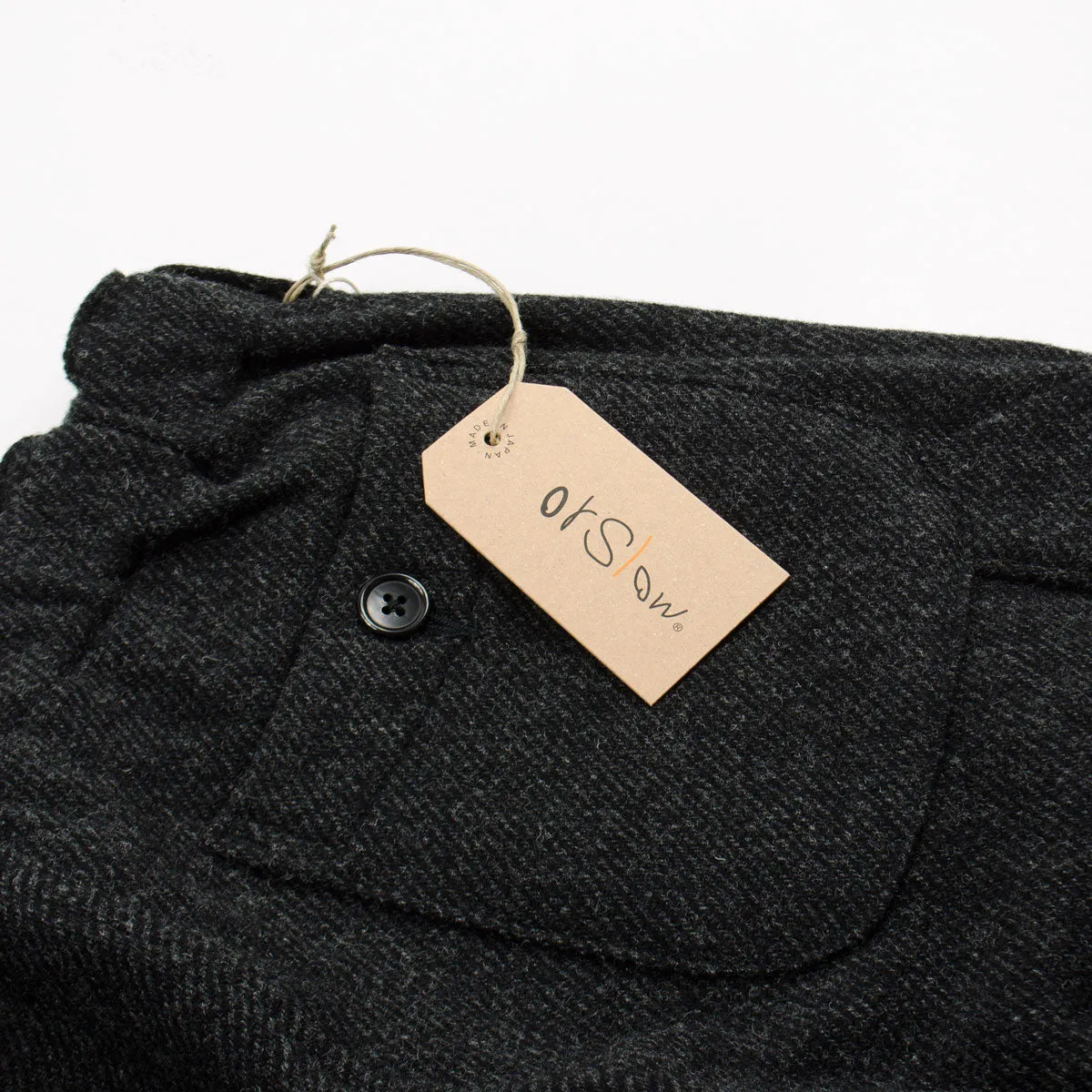 orSlow - French Work Pants - Charcoal Gray Merino Wool Twill