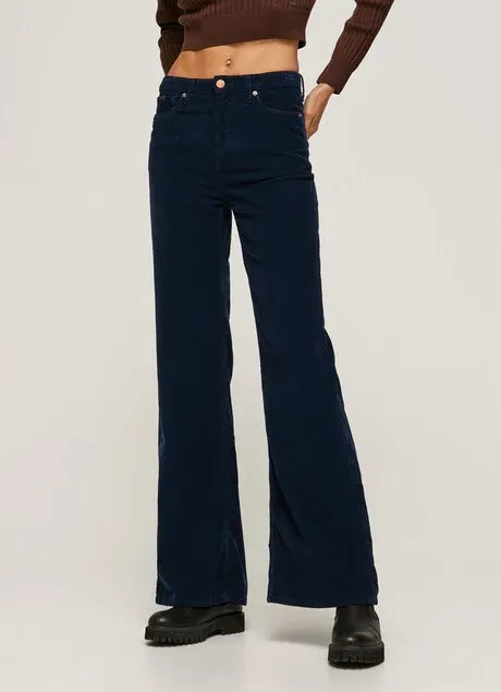 Pepe Jeans Women's flared corduroy trousers Willa Cord PL2115850 594 dulwich 