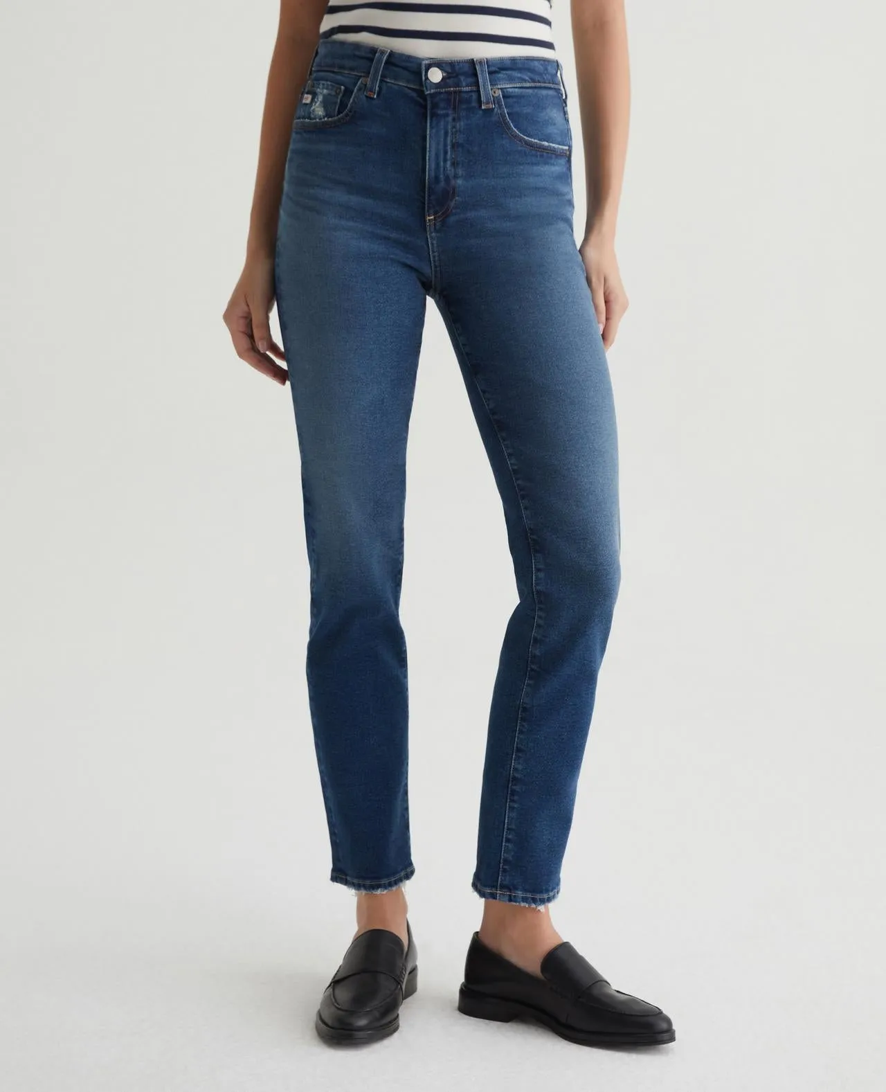 SAIGE HIGH RISE STRAIGHT LEG (9 YEARS ELMHURST) - A.G. DENIM