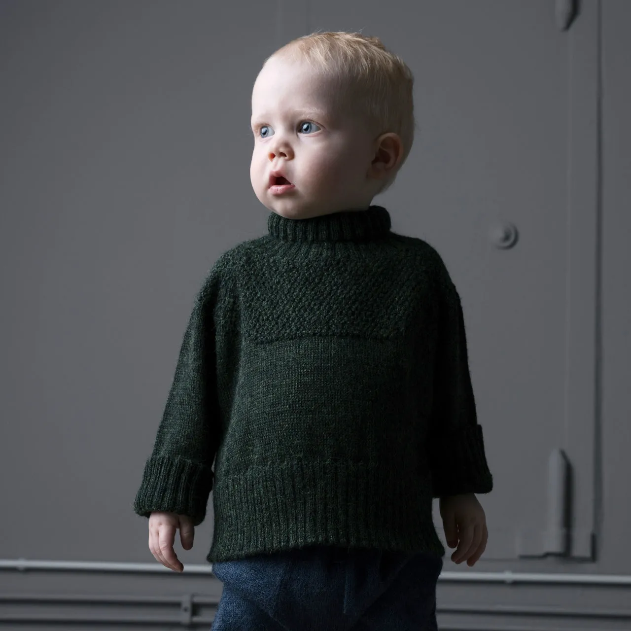 Sailor Sweater - Alpaca/Merino - Moss (18m-12y)