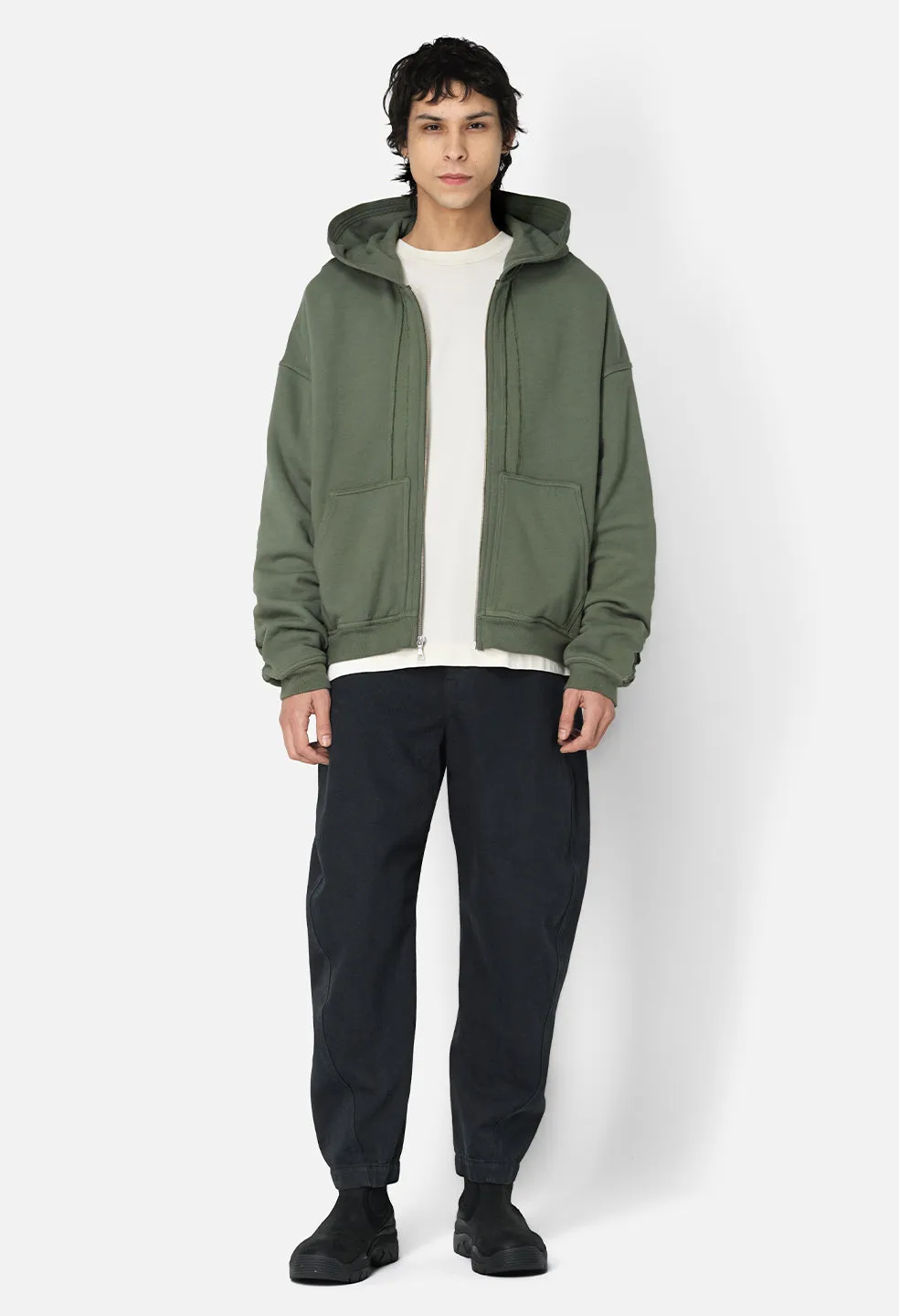 Slab Full-Zip Hoodie / Olive