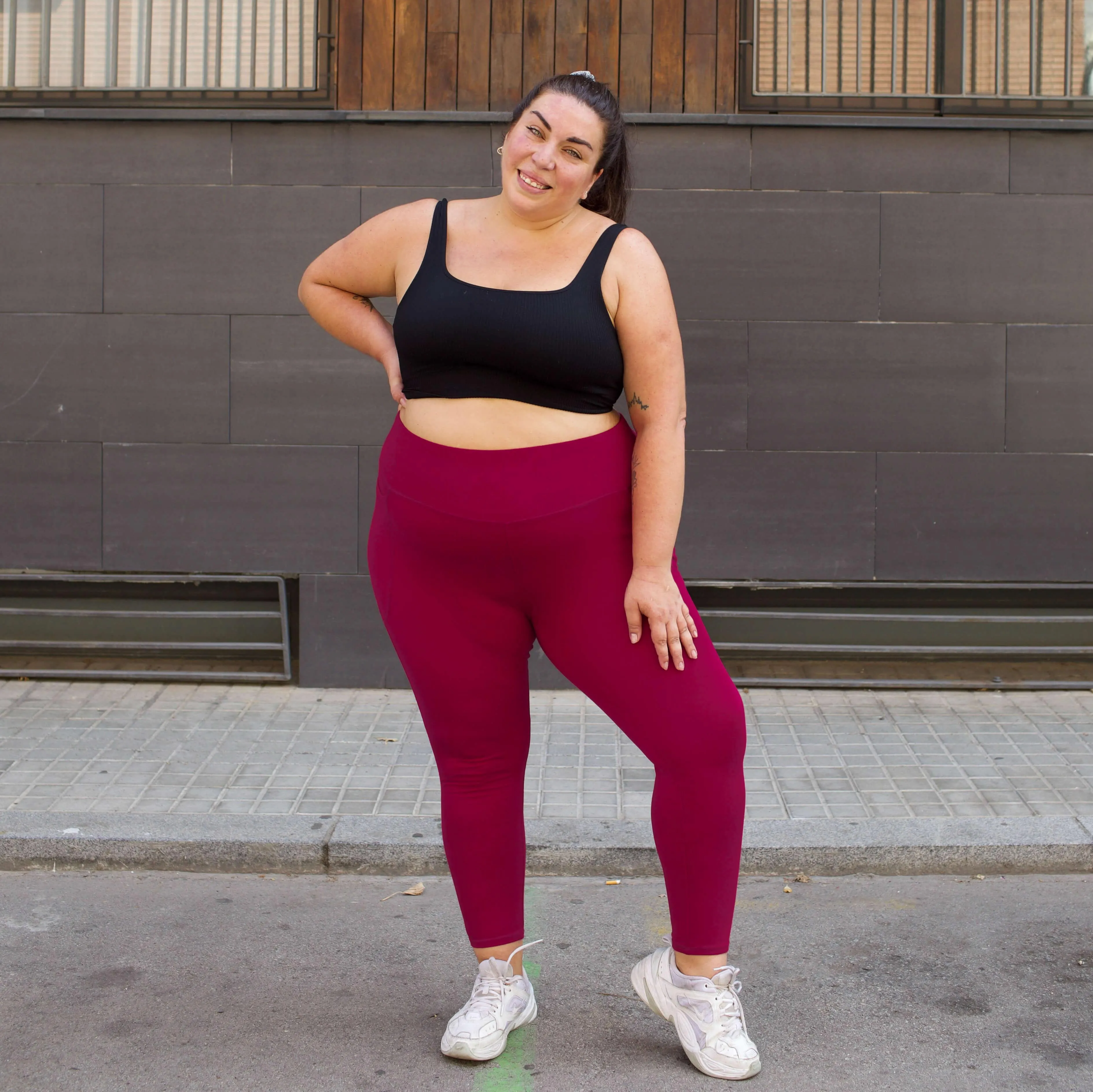 Squat Proof Short Leggings - Raspberry Pie