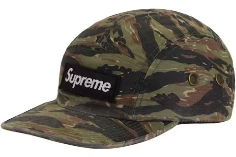 Supreme Military Camp Cap (SS24) Olive Tiger Camo