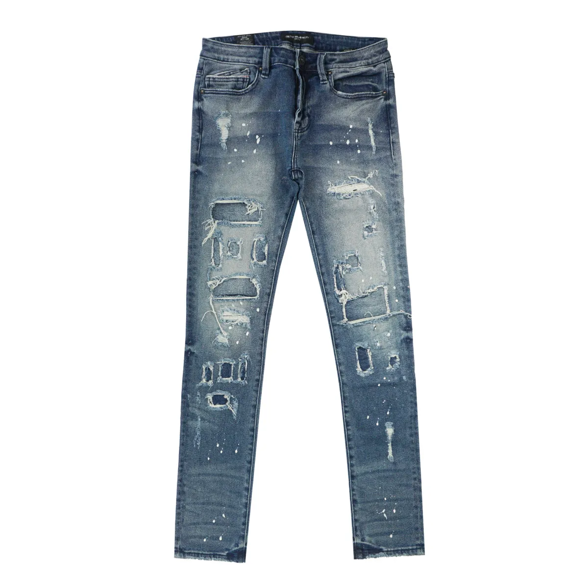 Taped Back Skinny Denim (Blue) /C3