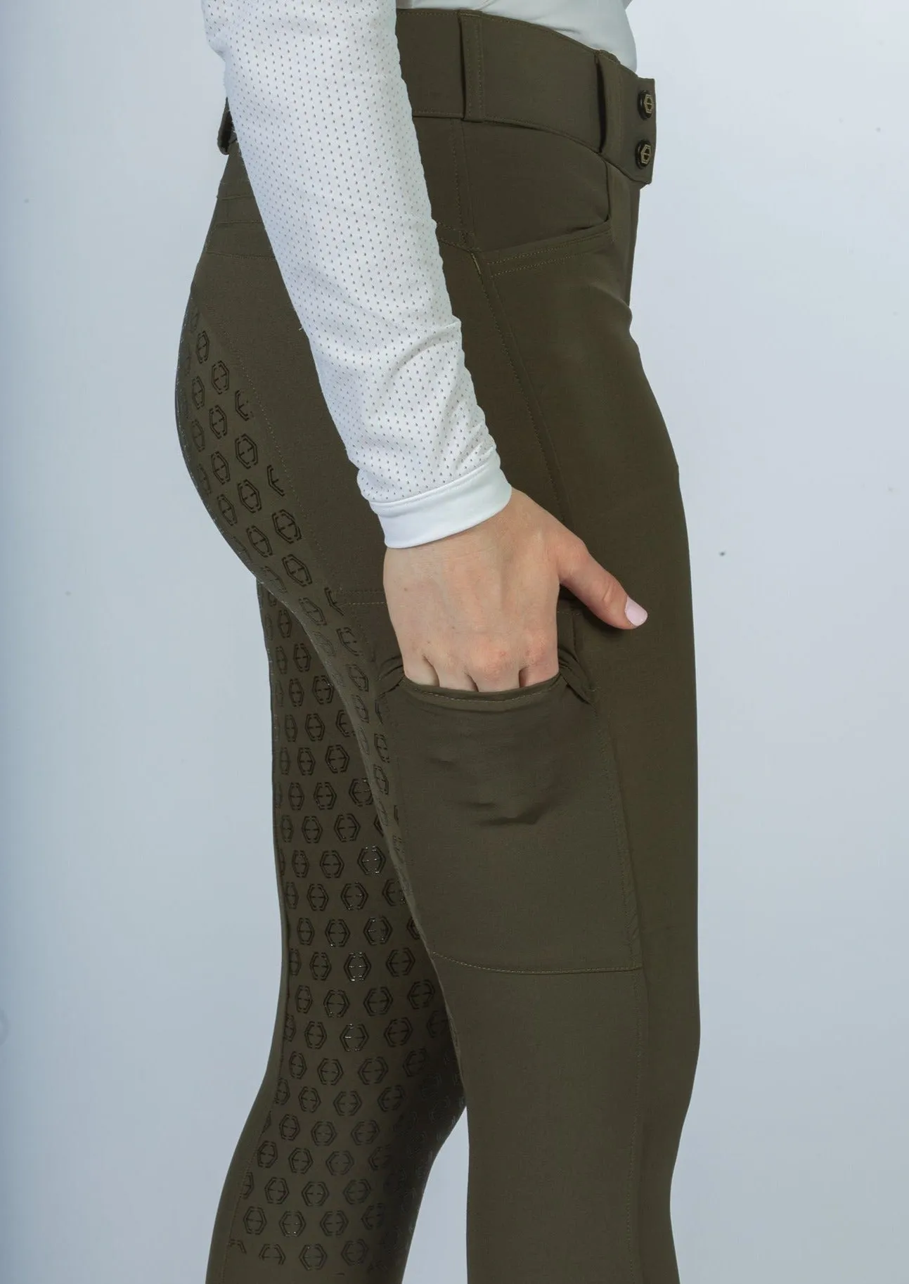 The Wren Full Seat Breech in Olive Green