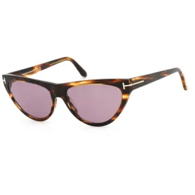 Tom Ford FT0990 Sunglasses coloured havana / violet Women's