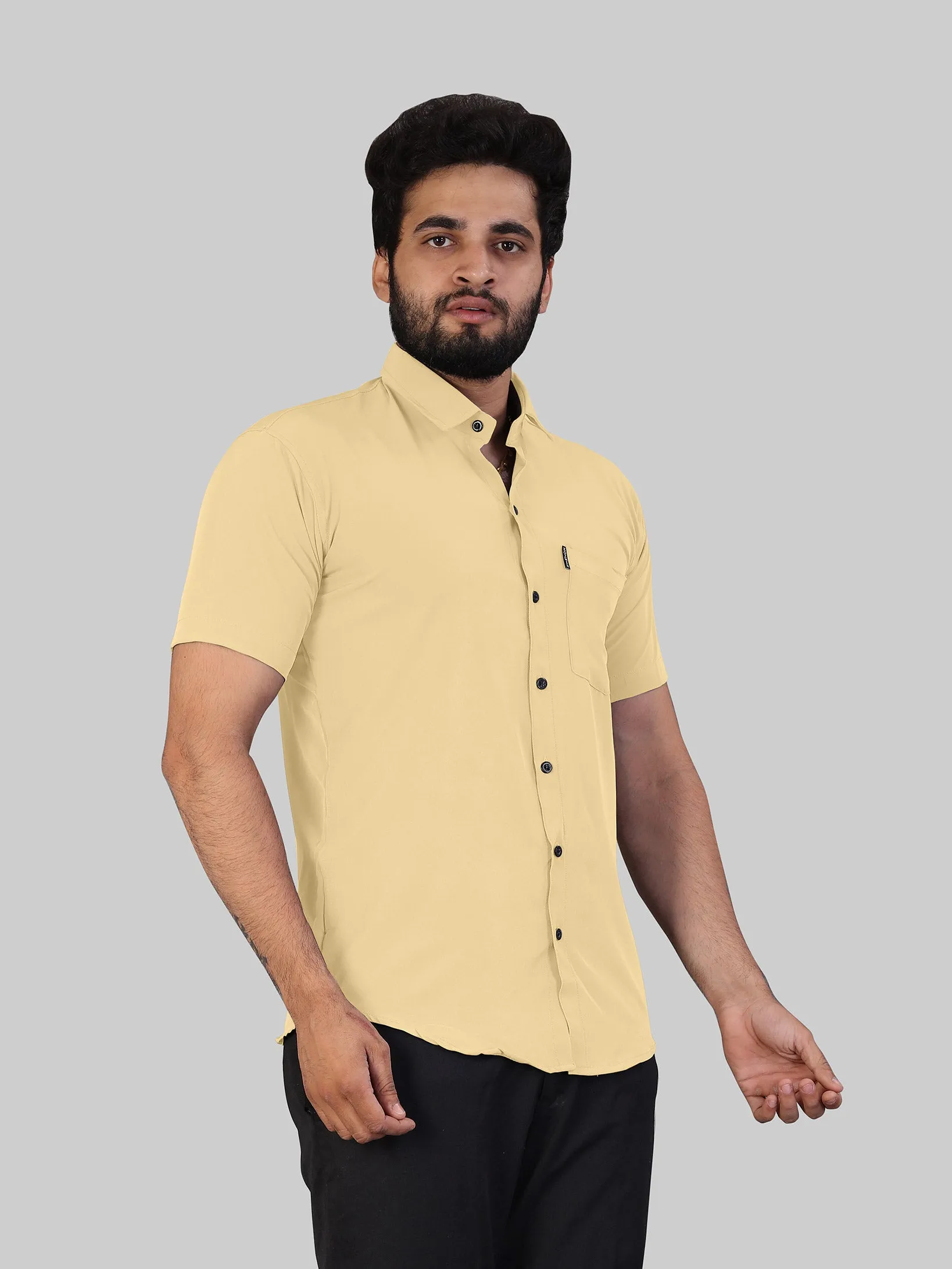 Yellow Expandable Short Sleeve Shirt